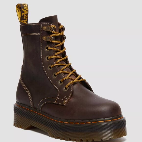 Dr. Martens Jadon Boot Arc Crazy Horse Platforms in Brown - Picture 2 of 8